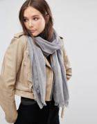 Royal Speyside Extra Fine Merino Scarf - Silver