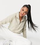 Columbia Glacial Cropped 1/4 Zip Fleece In Beige Exclusive To Asos-neutral