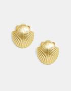 Mango Shell Earrings In Gold - Gold
