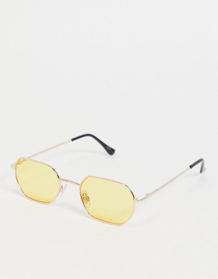 Madein. Slim Line Sunglasses-yellow