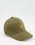 Farah Logo Cap In Olive-green