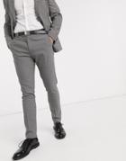 Asos Design Wedding Skinny Suit Pants In Black And White Micro Texture