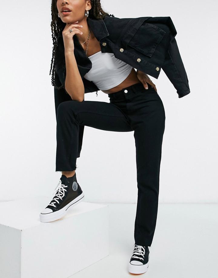 Noisy May Lizzi Straight Leg Jeans In Black