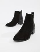 Head Over Heels By Dune Patricia Black Contract Casual Ankle Boots - Black