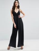 Jasmine Wide Leg Jumpsuit - Black