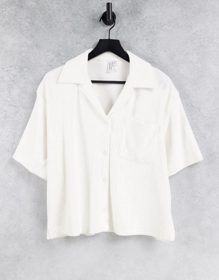 & Other Stories Organic Cotton Beach Shirt In Off White - Part Of A Set