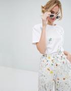 Monki Botanical T-shirt - White