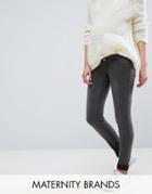 Mama. Licious Over The Bump Skinny Jeans - Gray