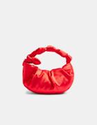 Topshop Satin Knot Purse In Red