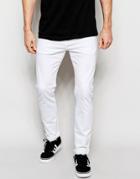 Asos Stretch Slim Jeans In White - White