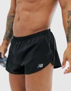 New Balance Running 3 Inch Split Shorts In Black