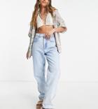 Reclaimed Vintage Inspired Recycled Blend 90s Dad Jeans In Super Bleach Sustainable Wash-blue