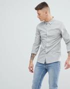 Another Influence Plain Chambrey Long Sleeve Shirt - Gray