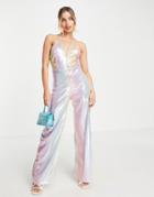 Miss Selfridge Ombre Sequin Jumpsuit-multi