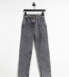 Collusion X005 90s Straight Leg Jeans In Black Acid Wash