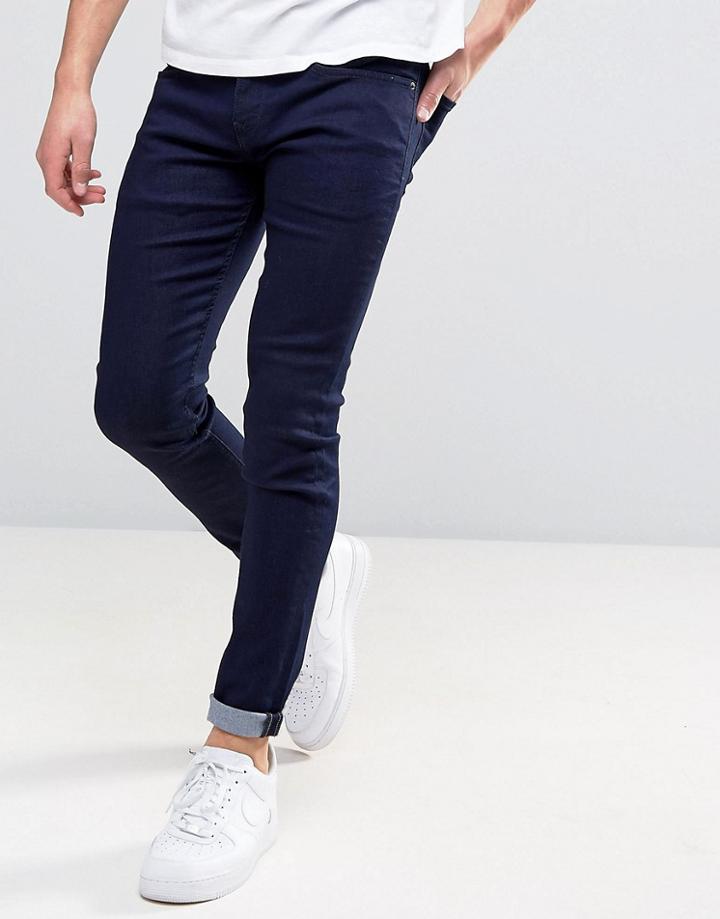 Pepe Jeans Finsbury Skinny Fit Jeans In Rinse Wash Indigo - Blue