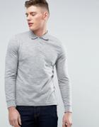 Abercrombie & Fitch Slim Fit Long Sleeve Jersey Polo In Gray - Gray