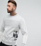 Diesel Embroidered Patches Photo Sweater - Gray