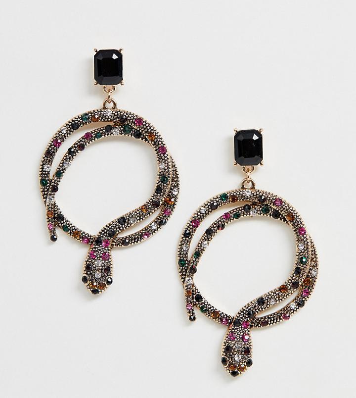 Aldo Crareven Bright Multi Color Snake Earrings - Multi