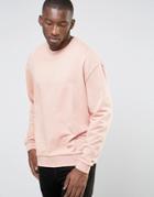 Asos Oversized Sweatshirt In Pink - Pink