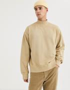 Weekday Dennis Sweatshirt In Camel-brown