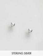 Asos Sterling Silver Cube Stud Earrings - Silver