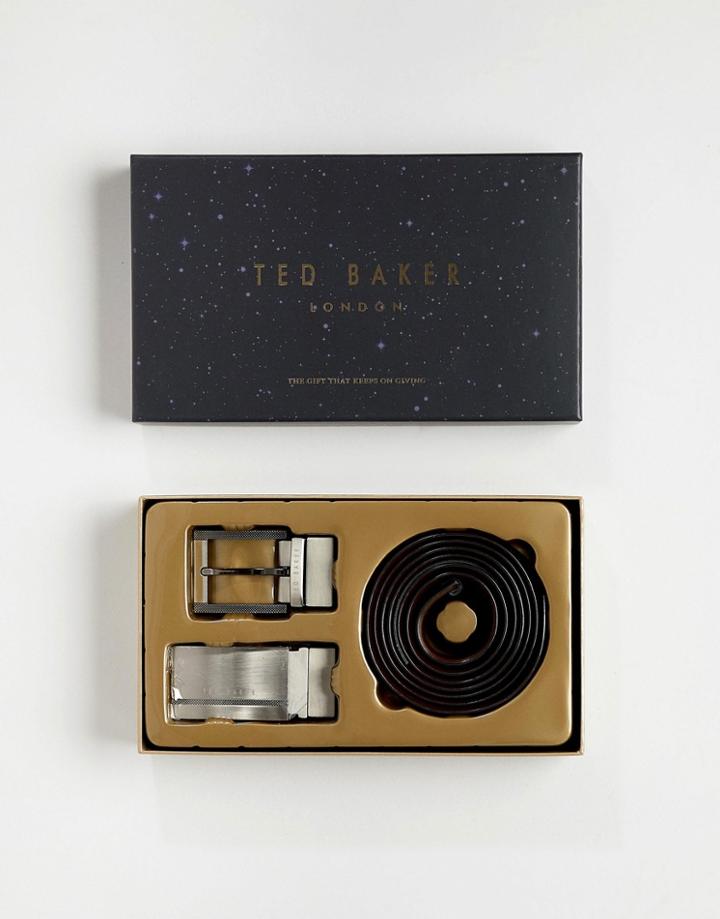 Ted Baker Burrgs 4-way Reversible Belt Gift Box - Black