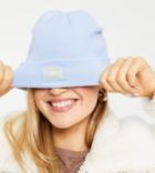 My Accessories London Exclusive Basic Beanie With Heart Badge In Blue-blues
