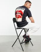 Mennace X Playboy T-shirt In Washed Black With Photographic Back Print