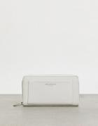Paul Costelloe Leather Zip Around Wallet In Beige Lizard Mix-multi
