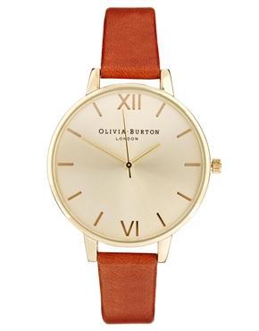 Olivia Burton Big Dial Tan Watch - Brown