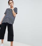 Asos Design Maternity Mix & Match Culotte With Elasticated Waist-black