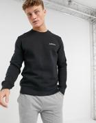 Jack & Jones Originals Crew Neck Sweatshirt With Script Logo In Black