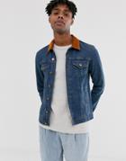 Brooklyn Supply Co Denim Jacket With Collar In Blue