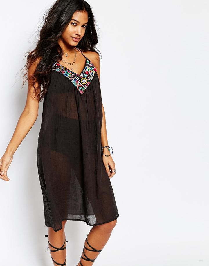 Star Mela Isha Sundress With Embroidered V-neck Detail