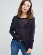 Only Mill Knit Long Sleeved Tee - Black