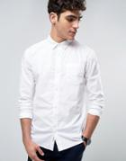 Bellfield Shirt In Washed Cotton In Regular Fit - White