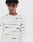 Jack & Jones Originals Knitted Sweater With Mixed Fleck - Cream