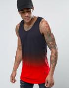 Religion Longline Tank With Color Fade - Navy