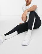 Reebok Training Essentials Ll Ft Sweatpants In Black With White Panels-grey