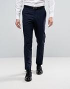 Burton Menswear Slim Smart Pants - Navy