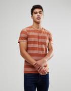 Blend Stripe T-shirt In Rust - Brown