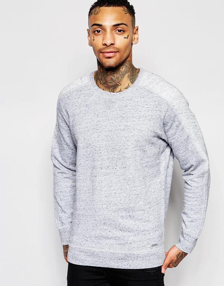 Diesel S-gladys Crew Neck Sweatshirt - Gray Marl