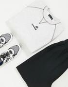 Asos Daysocial Sweatshirt With Logo In White Marl