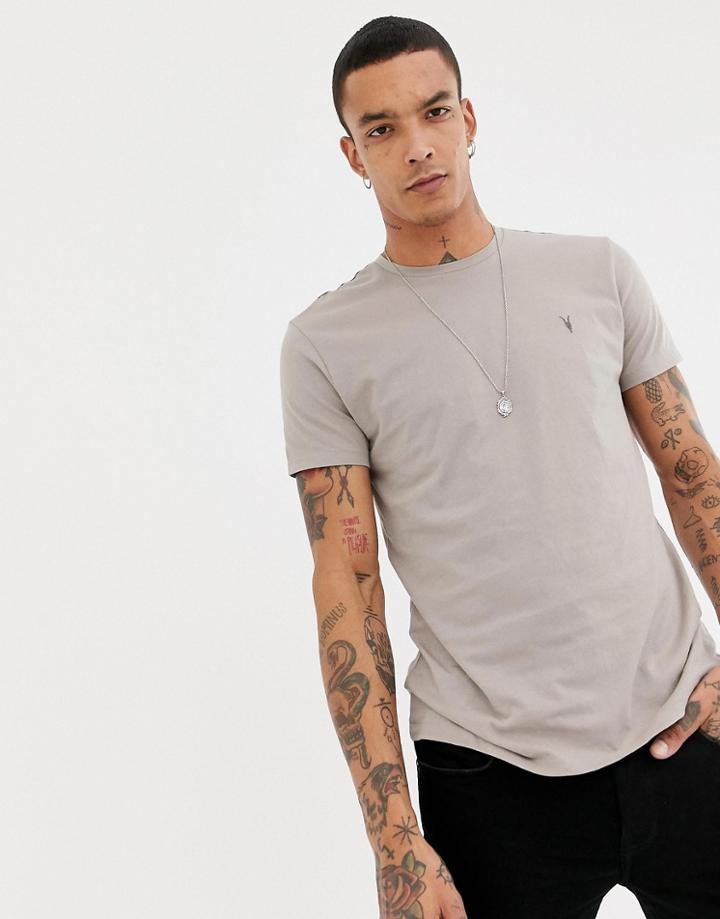 Allsaints Tonic Ramskull Logo T-shirt In Beige