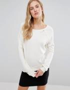 Pam & Gela Annie Destroyed Sweatshirt - White