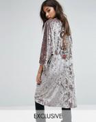 Rokoko Trophy Kimono With Tiger Back Patch - Silver