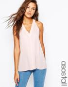 Asos Tall Longline Deep V Tank - Dusky Pink