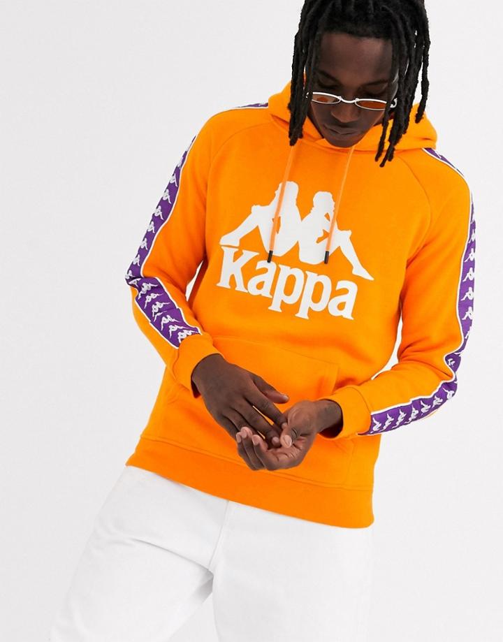 Kappa 222 Banda Hurtado Hoodie With Taping In Orange