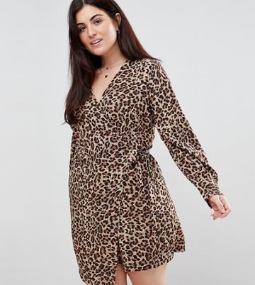 Unique 21 Hero Plus Wrap Dress With Asymmetric Hem - Multi